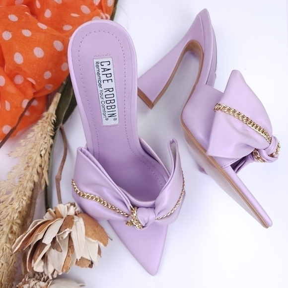 New Lavender Formal Mule Heels Size 7 - Picture 5 of 12